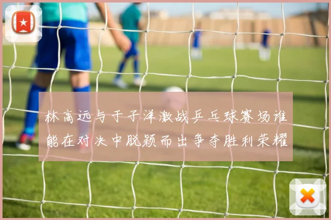 林高远与于子洋激战乒乓球赛场谁能在对决中脱颖而出争夺胜利荣耀